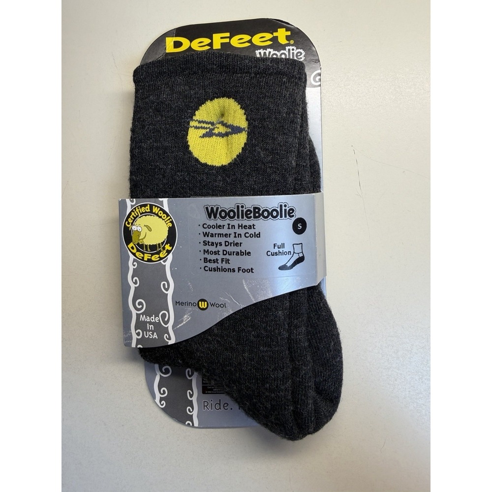 DeFeet Woolie Boolie Merino Wool Hiking Socks Charcoal Hi‎ Top Small Womens 6-8